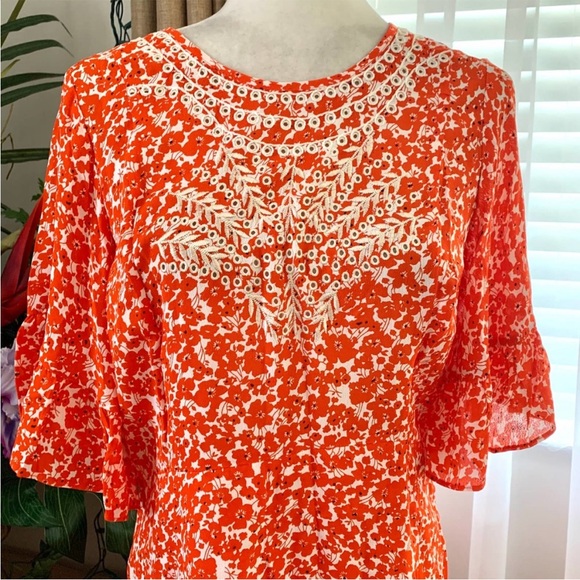 Anthropologie Ranna Gill Midtown Embroidered Dress - Picture 4 of 10